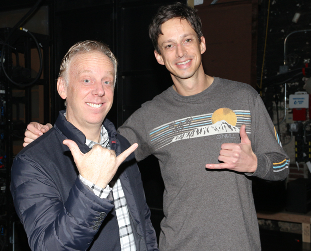 A tale of two Neds: original film cast member/screenwriter Mike White meets the role&#39;s Broadway portrayer, Spencer Moses.